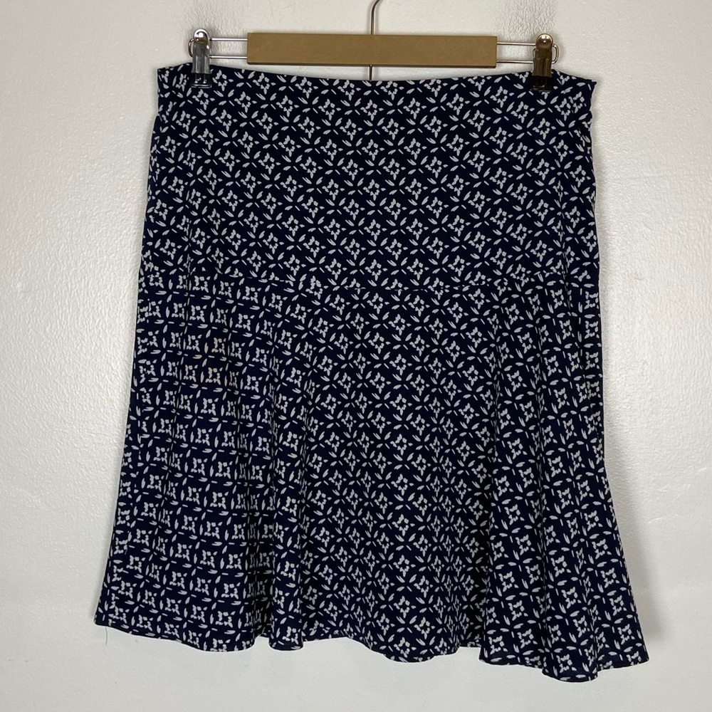 Lauren Ralph Lauren Chiffon Floral Midi Skirt 10 Blue Fairy 90s Y2K Fit & Flare